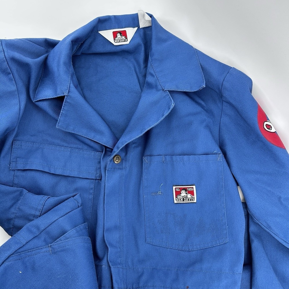 Ben Davis Workwear Coveralls Mens Blue Streetwear Jumpsuit  Heavy Duty USA Y2K - Picture 11 of 14